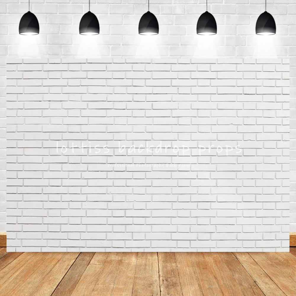 White Brick Wall Backdrops Old Bricked Brick-wall Wallpaper Kids Pregant Portrait Adult Birthday Decor Photography Background photo backdrop photo wallpaper