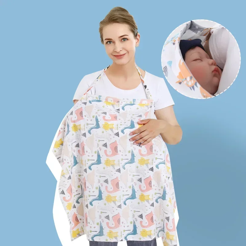 Multifunction Mother Outing Breastfeeding Cover Cotton Baby Feeding Nursing Shawl Adjustable Privacy Apron Stroller Blanket
