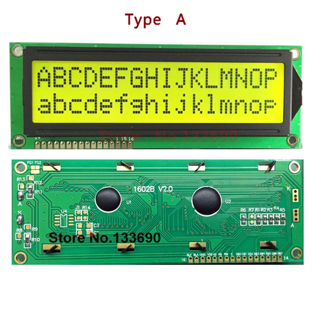 LCD 1602 16x2 Yellow Blue Display 1
