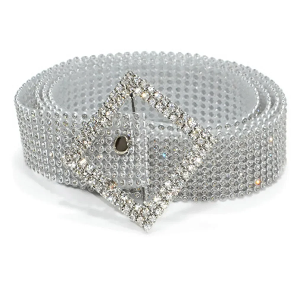 Damengürtel, Taillenkette, voller Diamant, Kristallgürtel, luxuriöser Taillengürtel, funkelnde Strasssteine, schicke Luxusmarke Jep Itt – Detail 5
