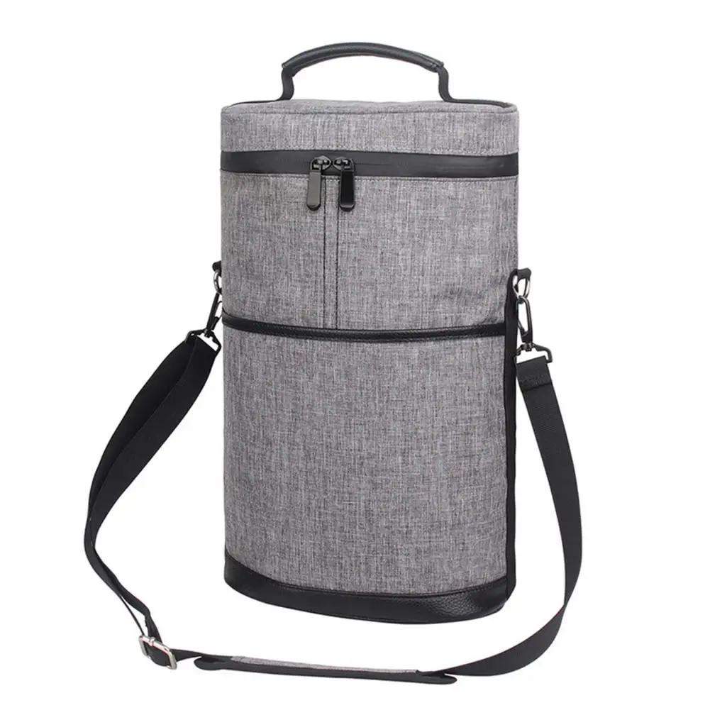 Insulated Wine Carrier Leakproof Wine Cooler Bag with Capacity Adjustable Shoulder Strap for Outdoor Picnic Travel Tasting