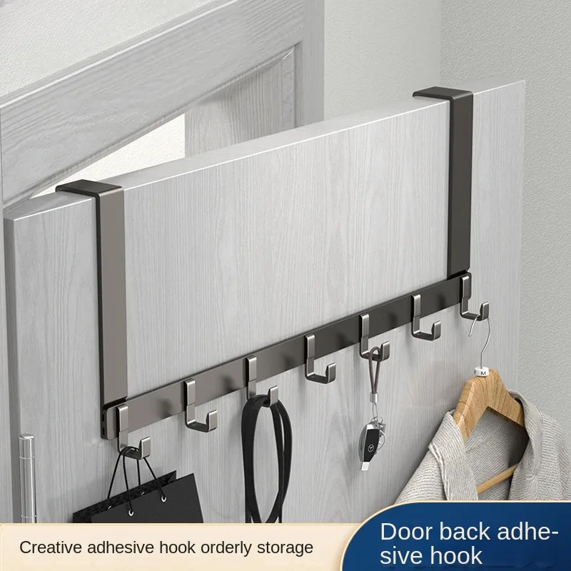 Light luxury door back hanger with 6 hooks-space saving, no drilling required, easy to install, door back hanging hanger