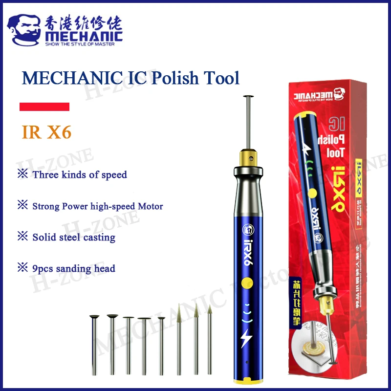 Фото Беспроводная маленькая ручная полировальная ручка MECHANIC IR X6 с зарядкой, миниатюрная электрическая ручка для резьбы, шлифовальная машинка для фотографий №1