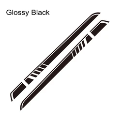 Set of 2 Car Stickers - Camper Van Tuning Vinyl Decals (Glossy Black)