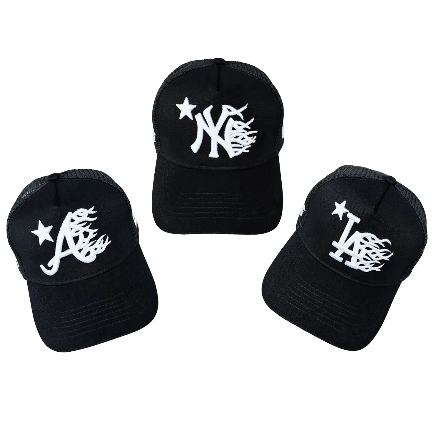 

2024 New Men's Baseball Cap Embroidered Letter Face Net Cap Curved Eaves Men's Hat High Quality Summer Sports Sun Visor