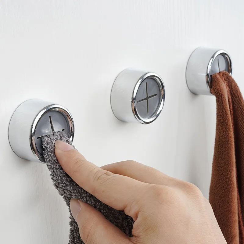 Self Adhesive Hooks Wall Mounted Plug Holder Bathroom Towel Storage Sucker Racks Kitchen Dishcloth Hanger Clip Organizer
