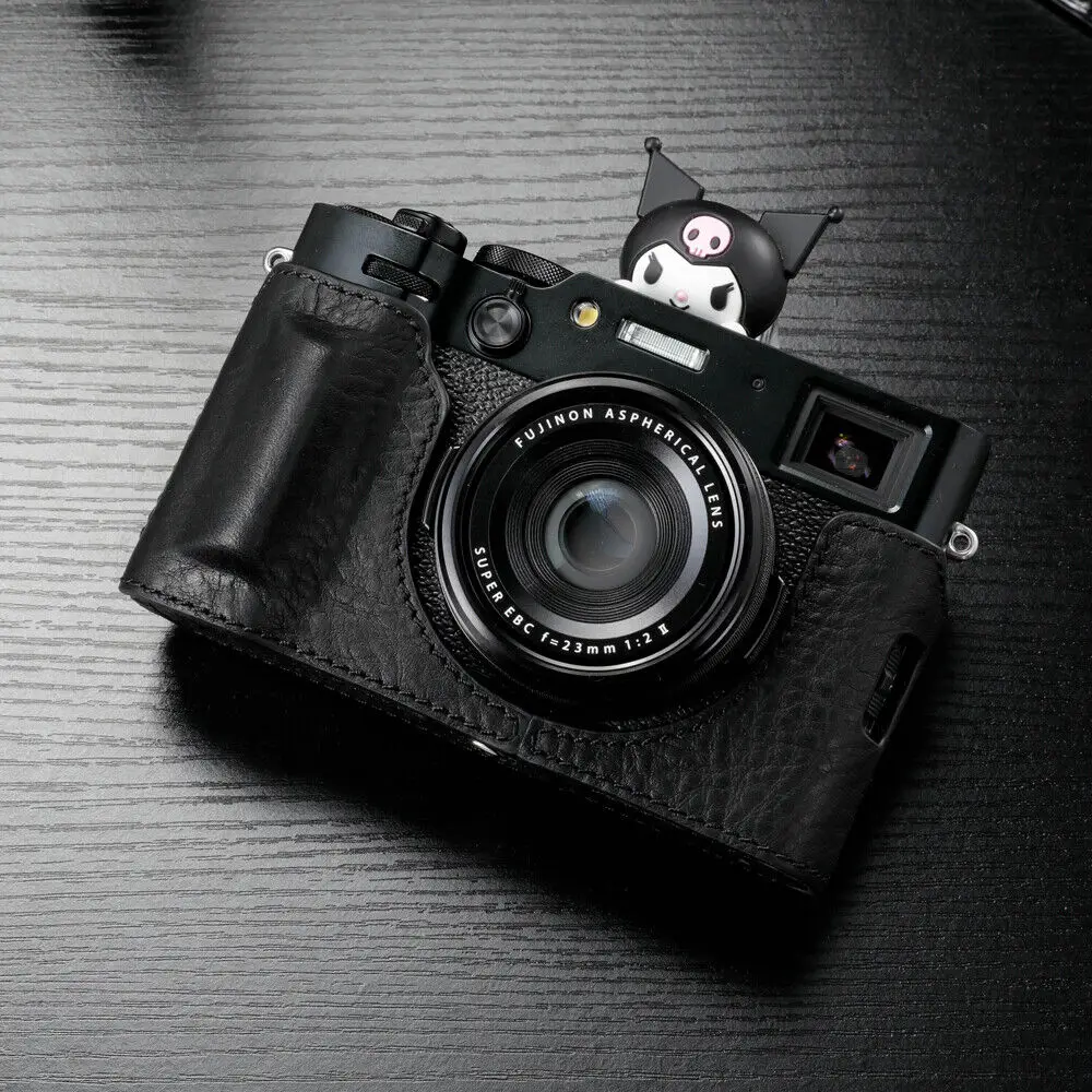 Custodia Per Fotocamera X100Vi In Vera Pelle Borsa Fatta A Mano A Metà Corpo Per Fujifilm X100Vi