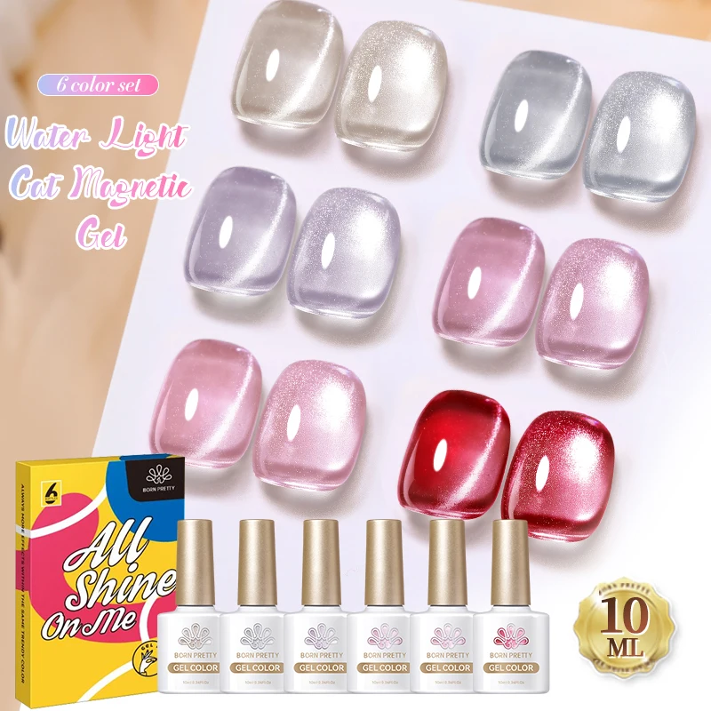 

Полужелейный Гель-лак BORN PRETTY Hey, 6 бутылок, весна-лето, блестящий эффект, полуперманентный отмачиваемый УФ-лак