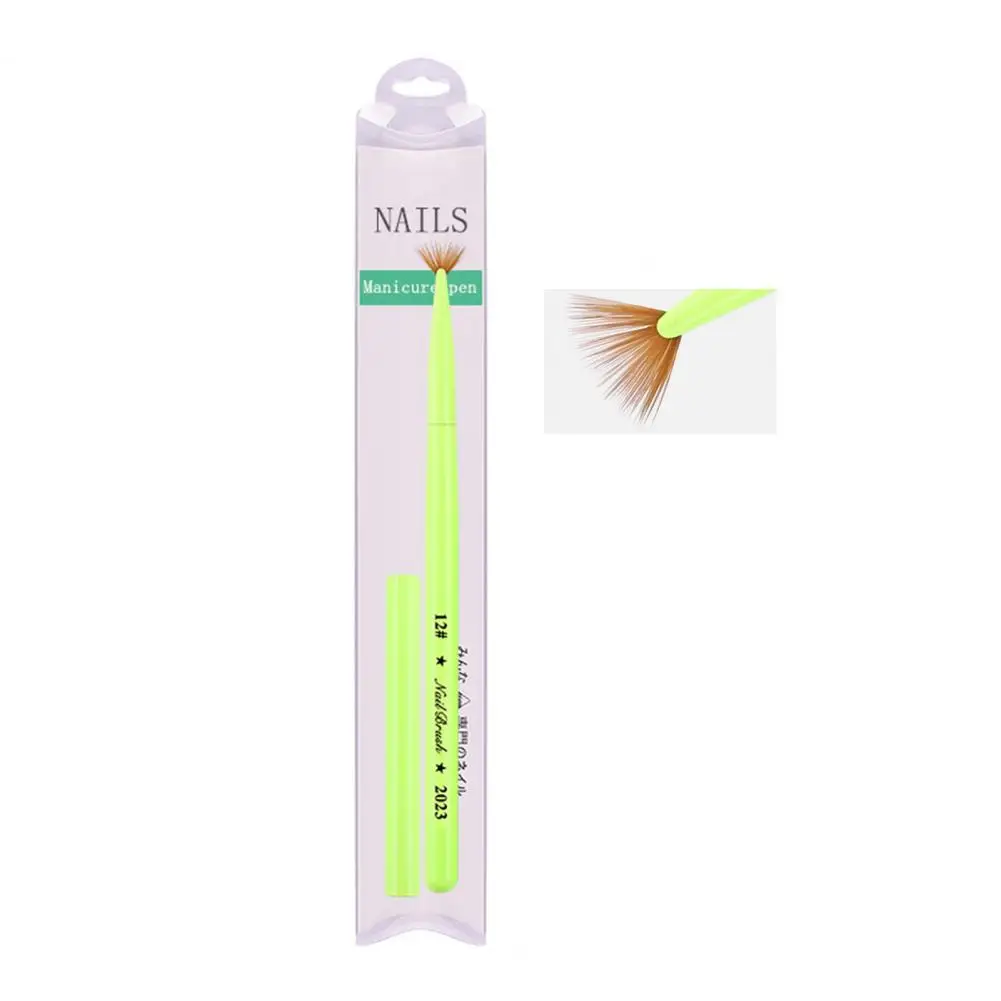 Nail Art Pen Easy to Brush Nail Pen Lightweight Uv Manicure Pen Versatile Nail Art Brush for Beautiful Fruit Green Nail Designs 4