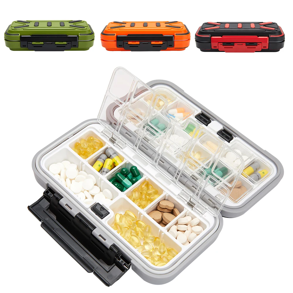 Bigger Travel Pill Case Home Medicine Storage Organizer Container Drug Tablet Dispenser Independent Lattice Pill Box Accessories