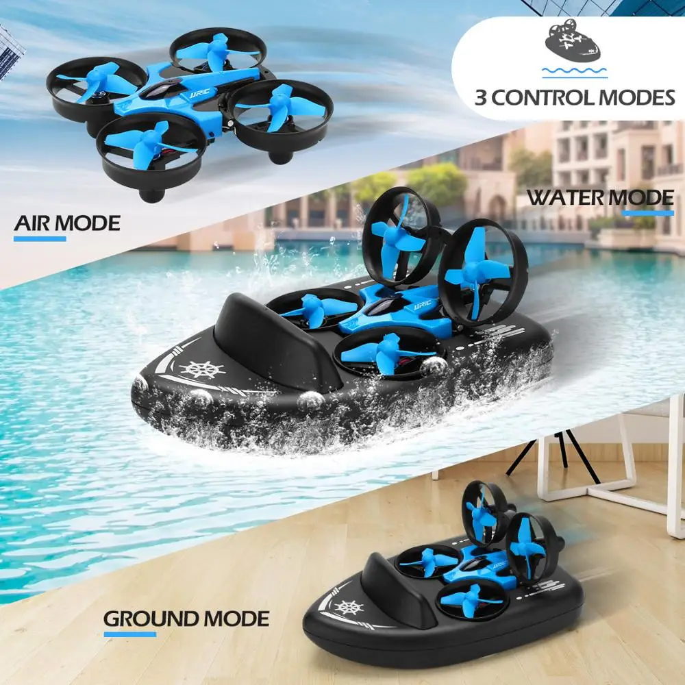 JJRC H36F RC Mini Drone Altitude Hold Headless Mode 3 in 1 Sea land Air flight 2.4G 6-Axis Quadcopter Boat RC Helicopter Kid Toy 2