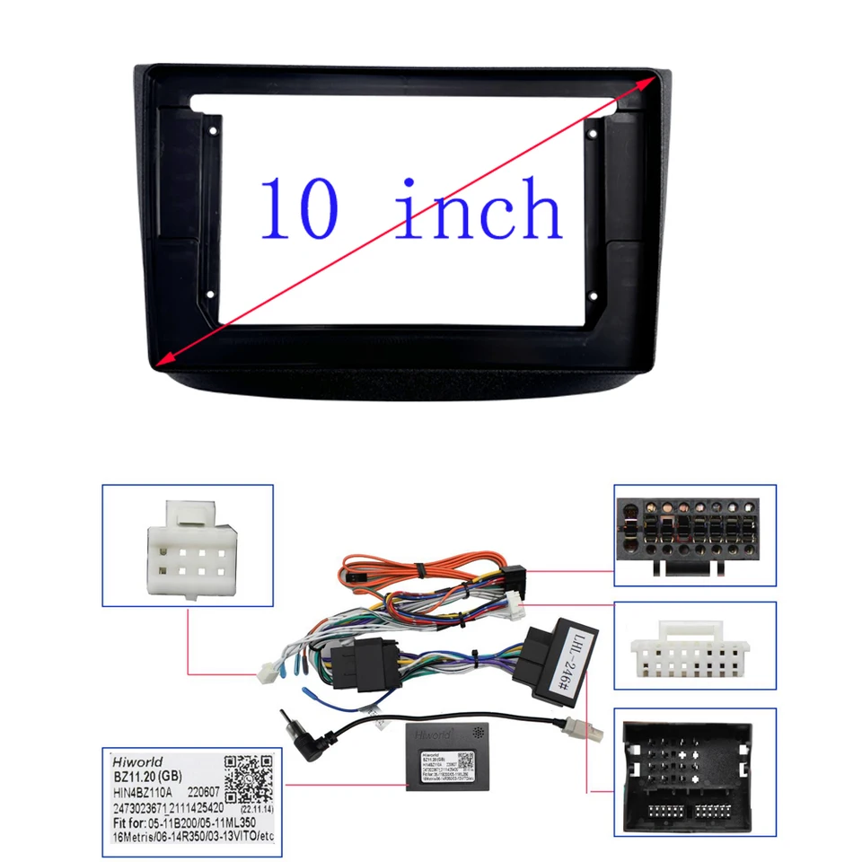 10,1 Groot Scherm Dashboard Fascia Paneel Kit Adapter