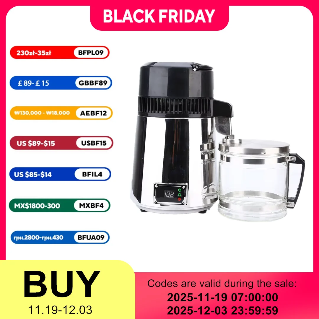 เครื่องกลั่นน้ําในบ้านสแตนเลส 4 ลิตร - เครื่องทําน้ํากลั่นทันตกรรมอัตโนมัติสําหรับใช้ในครัวเรือน, ห้องปฏิบัติการ, คลินิก - ปลอดสาร BPA, 304 St 1