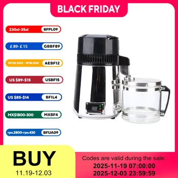 เครื่องกลั่นน้ําในบ้านสแตนเลส 4 ลิตร - เครื่องทําน้ํากลั่นทันตกรรมอัตโนมัติสําหรับใช้ในครัวเรือน, ห้องปฏิบัติการ, คลินิก - ปลอดสาร BPA, 304 St 1