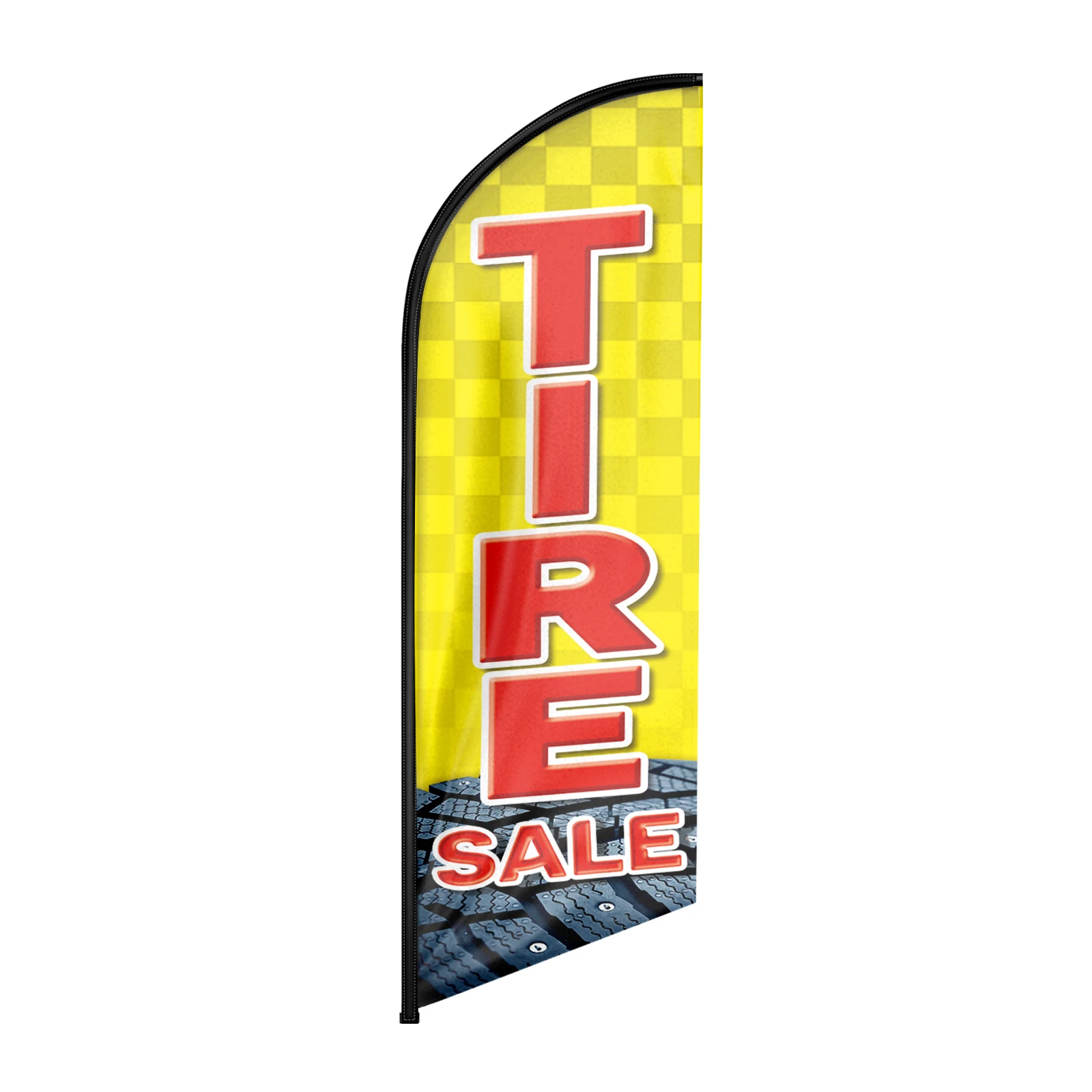 Fsflag 1 Pz 8Ft Pneumatico Vendita Bandiera Piuma Con Kit Palo E Decorazioni Per Striscioni Swooper Picchetto A Terra (Senza Palo)