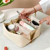 Large Capacity Cosmetic Bag Cosmetic Storage Bag PU Leather Portable Travel Toiletry Bag Women Cosmetic Bag Toiletries Organizer 1