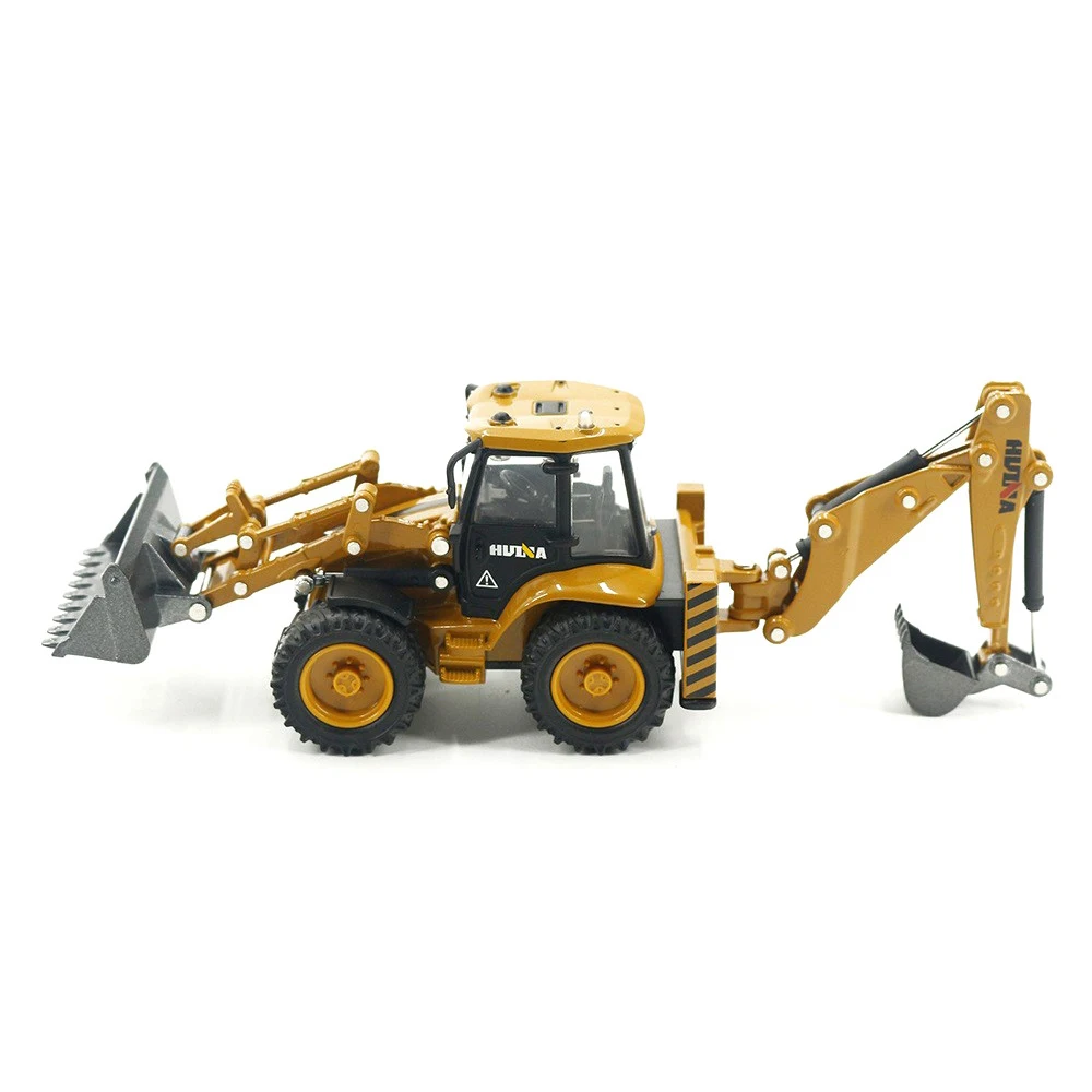 1/50 Scale Die-Cast Toy Model Low Loader With Excavator Engineering Vehicles 