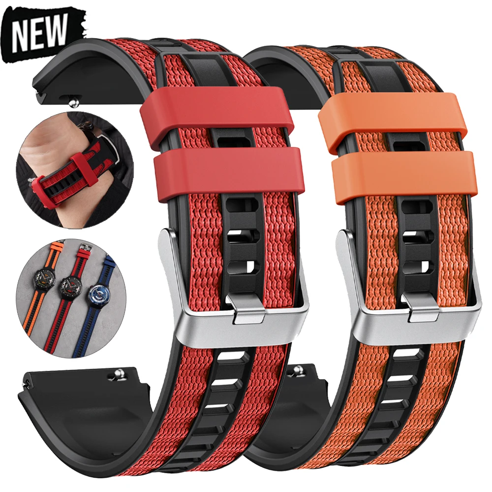 Silicone Sport Strap - Universal 22mm Band