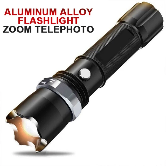 Mini Linterna LED Recargable Luz Zoom Largo Alcance Camping 511