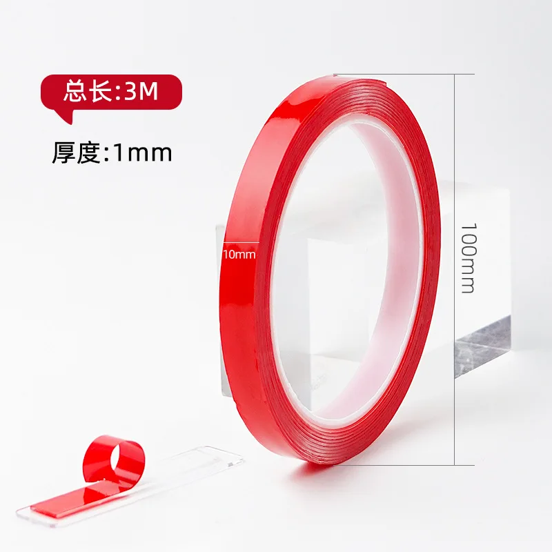1Roll 3m/10m Double Sided Nail Art Adhesive Tape For False Tips Nail Art Display Creative Design Nail Sticker Strong Sticky Glue 5