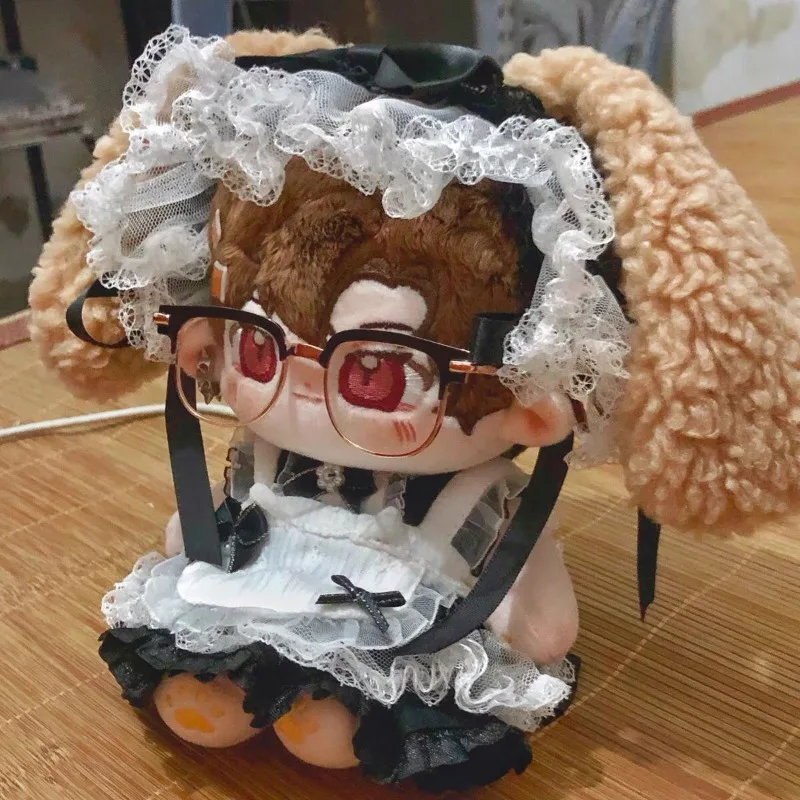 20CM Doll Clothes Maid Dress Suit Pink Cat Cosplay Toy Accessories Changing Dressing Game Playing House Photo Props Toy Gift 6