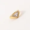 New Vintage High End PVD No Fade Fashion Luxury Simple Triangle Zircon Stainless Steel Finger Ring Trendy for Women 4
