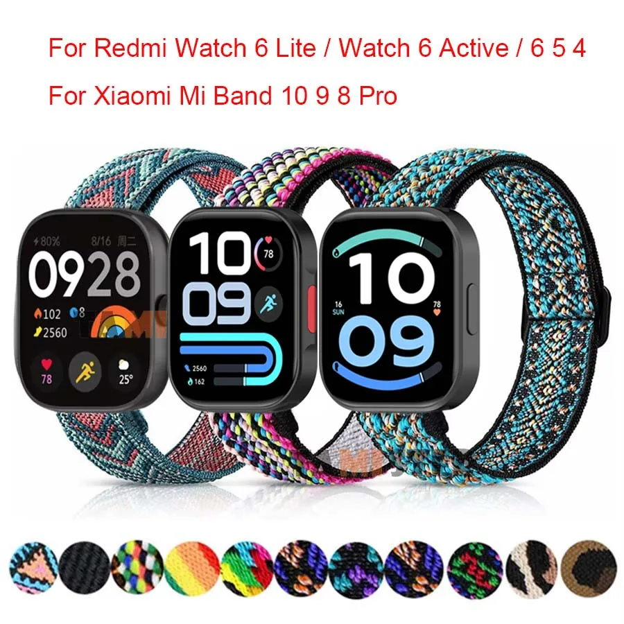 Elastic Nylon Loop Watchband - Strap Replacement Bracelet for Wristband Accessories