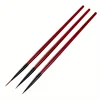 3pcs/set Nail Art Liner Painting Brush Thin Stripe Line Drawing Pen DIY UV Gel Tips French Design Manicure Tools 3