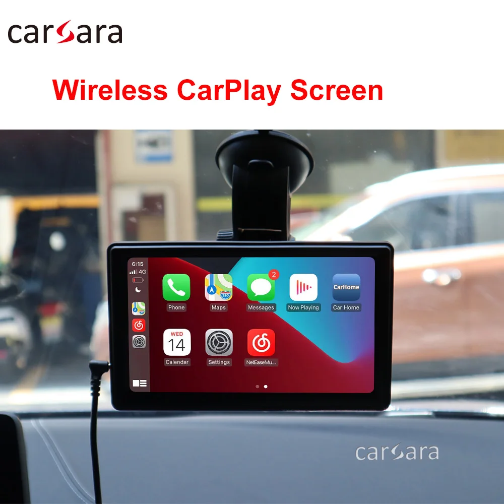 Monitor portátil Apple CarPlay con Android para coche, AirPlay