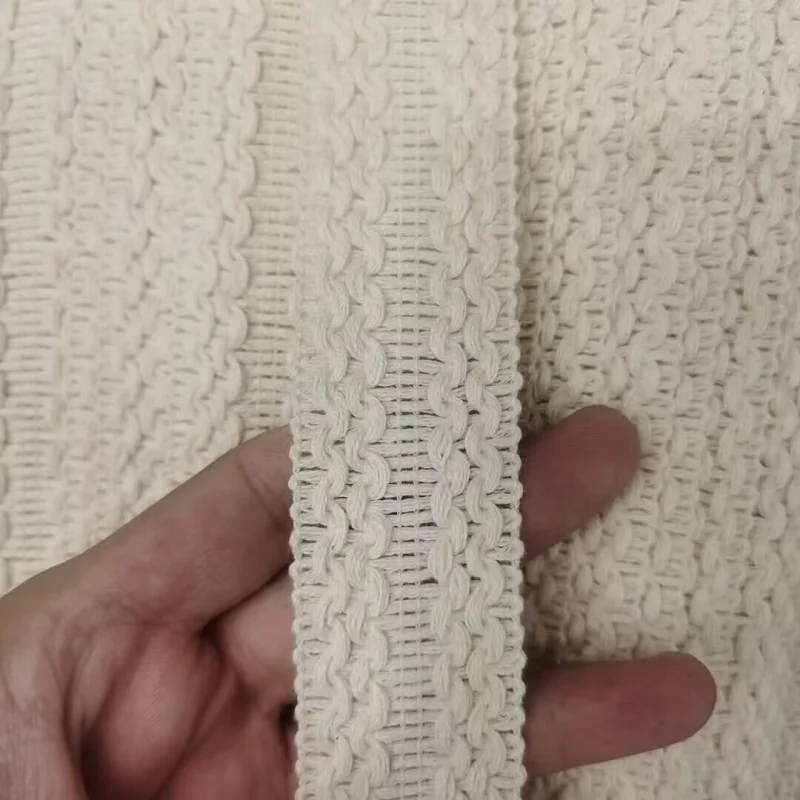 공장 직접 4 야드 3.3cm 베이지/블랙/화이트 코튼 스레드 트림 의류 레이스 봉제 공예 재료