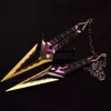 22cm Valorant Weapon Kuronami No Yaiba Ninja Kunai Game Peripheral Purple Set Metal Melee Blade Model Ornaments Crafts Gift Toys 4