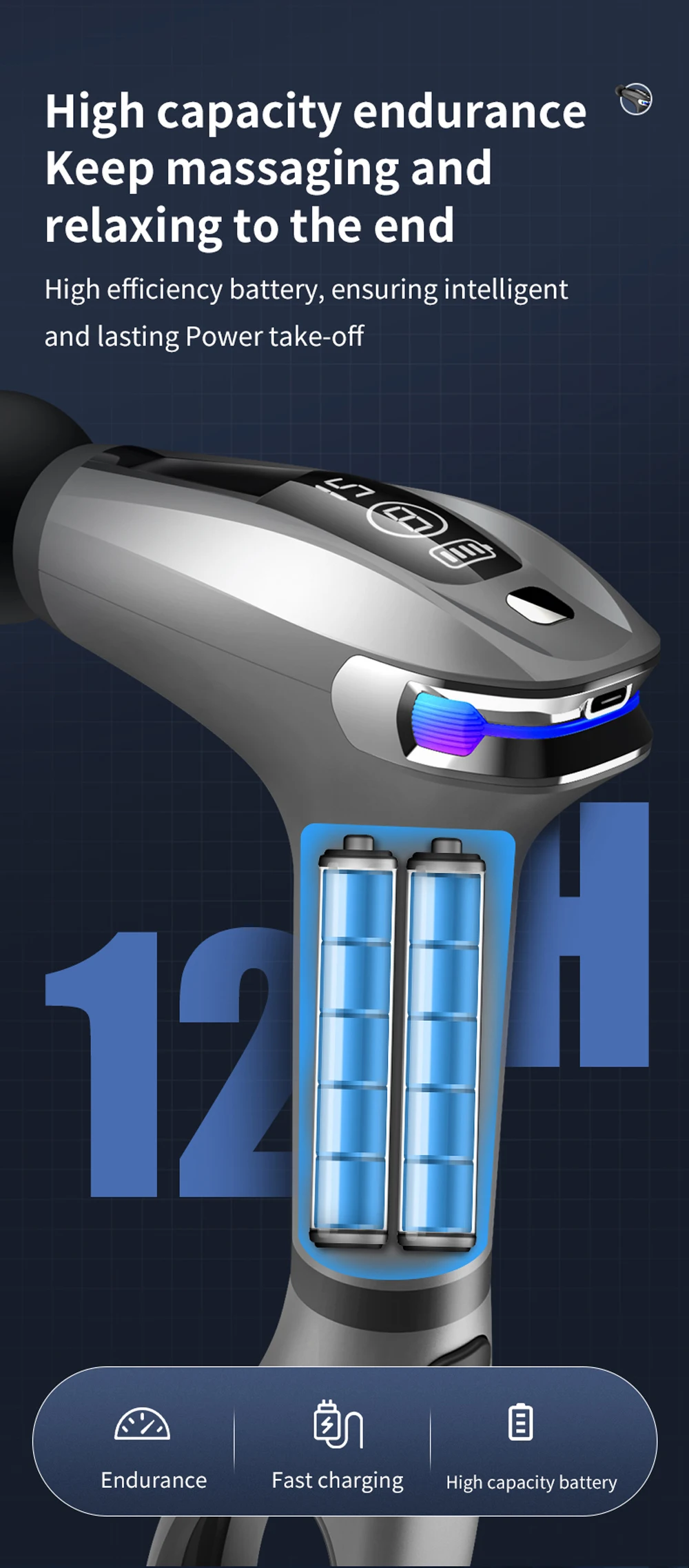 Draagbaar massagepistool voor diepe spierontspanning en herstel_voghion.com
