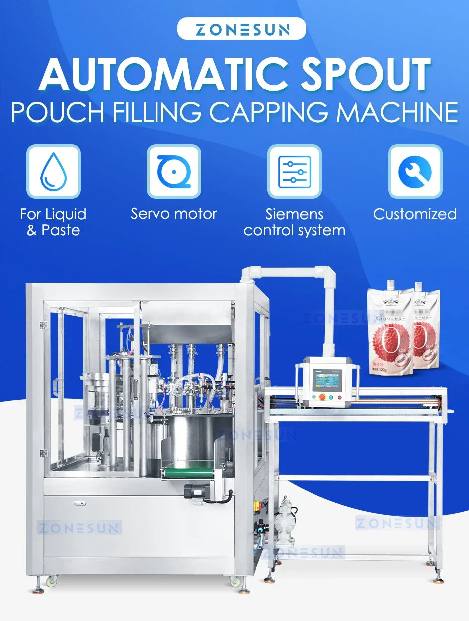 ZONESUN Spout Pouch Filling and Capping Machine  ZS-AFC12