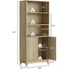Modern Farmhouse Book Shelf with Storage Cabinet and Adjustable Shelves for Bedroom Home Office Living Room 1