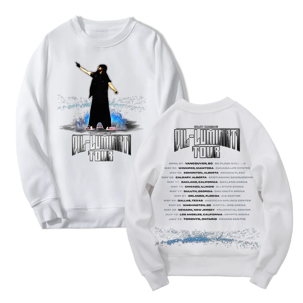 

Diljit Dosanjh Dil-Luminati Tour 2024 Merch уличная одежда с круглым вырезом и длинным рукавом для женщин и мужчин, свитшот, одежда в стиле хип-хоп