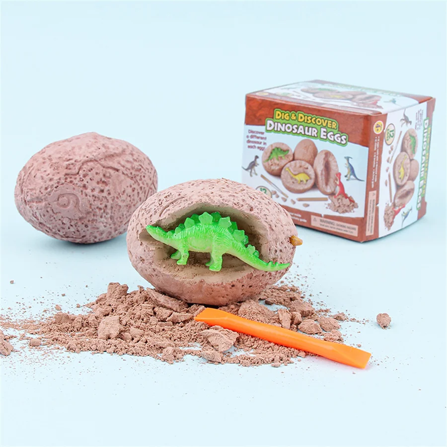 SUNPAO Educational toys dinosaur eggs archaeological excavation tool treasure tools for kids STEM toys boys and girls party gift 4
