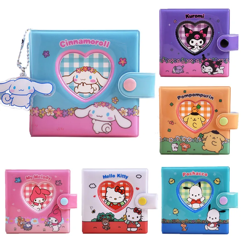 

Kawaii Hello Kitty Kuromi Cinnamoroll Purin Pochacco Binder Photo Album Cover 2023 Sanrioed Melody Loose-Leaf Photo Cards Album