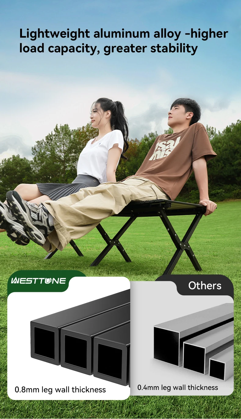 Foldable outdoor table for camping
