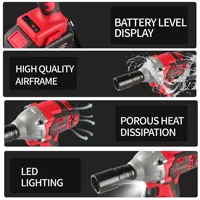20V Electric Impact Wrench 600N.m Brushless Wrench Rechargeable 1/2 inch Li-ion Battery For Car Tires Cordless Power Tools 2