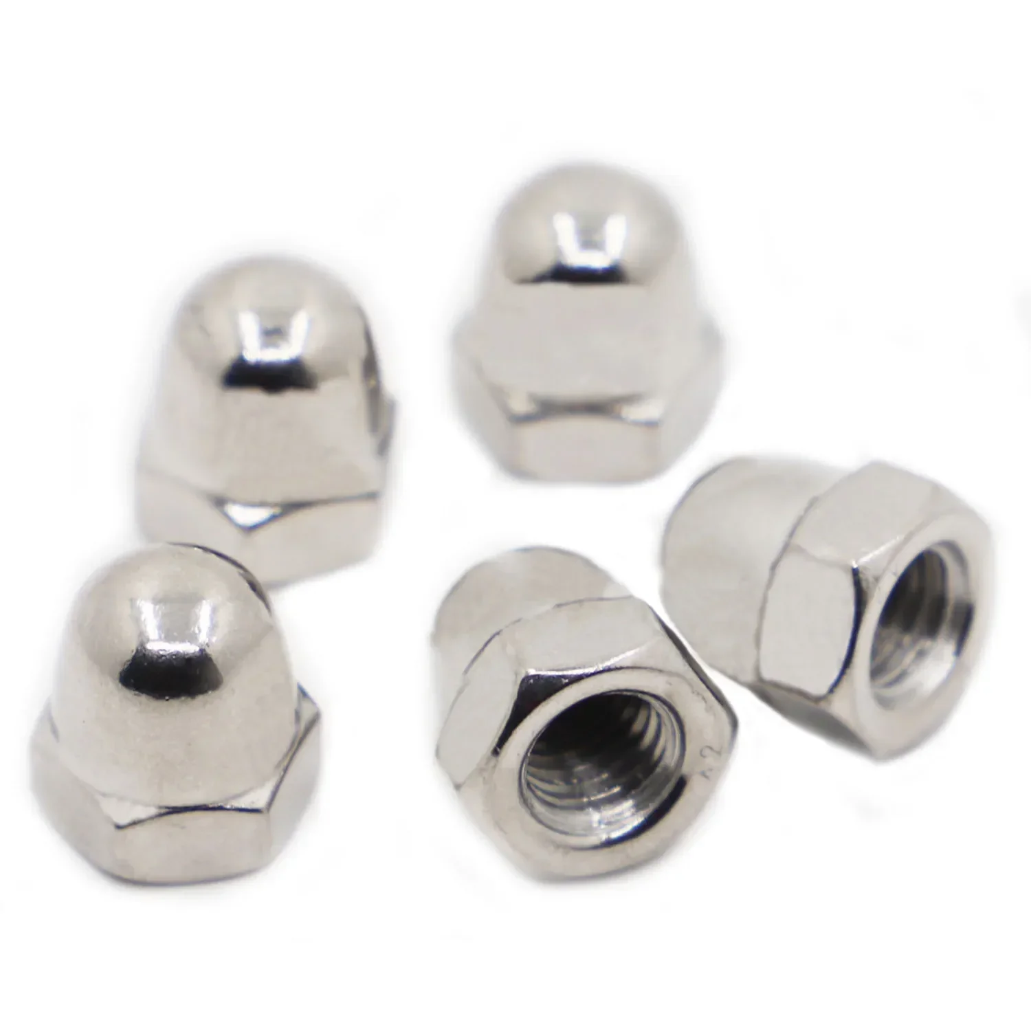 DIN1587 304 Stainless Steel Hexagon Nuts Domed For Decrotive M3 M4 M5 M6 M8 M10 M12 M14 M16