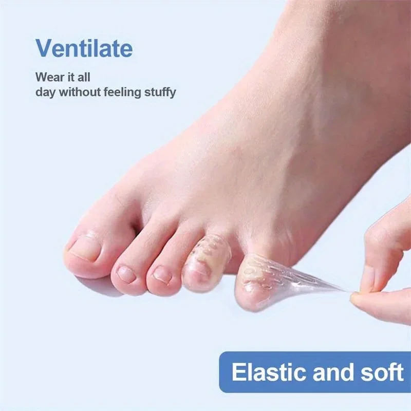 2-100pcs 투명 실리콘 발가락 커버 여성 젤 작은 발가락 보호대 튜브 발 관리..