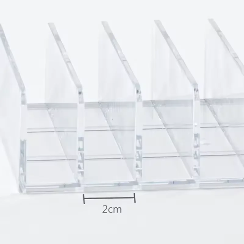 Clear 7-Compartment Makeup Organizer: Space-Saving Cosmetic Display