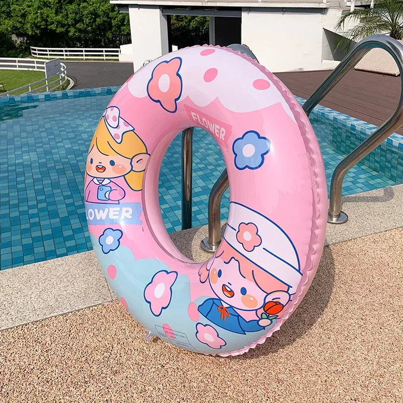 Thickened Version Pink Cartoon Life Jacket for Children Swimming Ring Prevents Side Flip Suitable for Boys And Girls Beginners