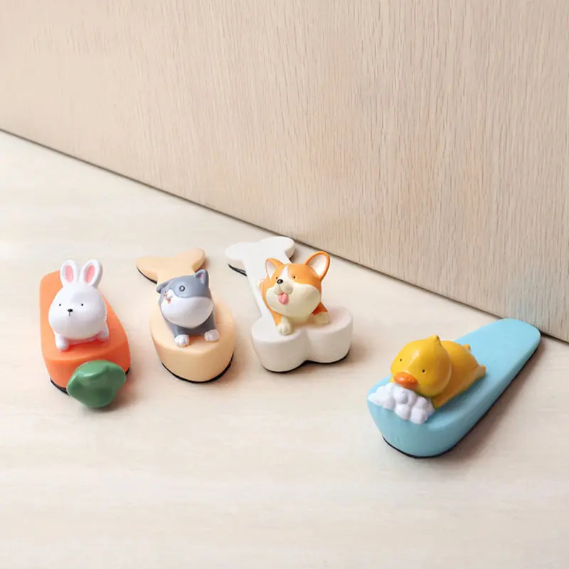 Lovely Cartoon Rabbit Duck Soft Vinyl Door Stopper/ Animal Rubber Door Bumper Crash Pad/ Wall Anti-collision Protector Block door stopper silicone door stopper door stopper bumpers silicone rubber bumpers