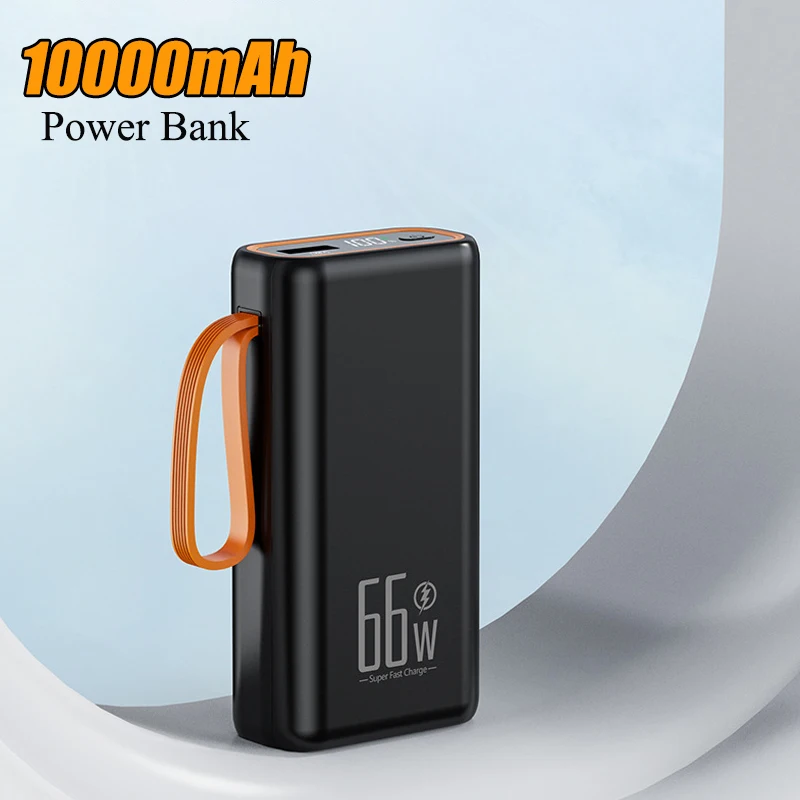 

Power Bank 10000mAh 66W Fast Charging External Battery Pack For iPhone 14 13 12 Xiaomi Huawei P40 P50 Portable Charger Powerbank