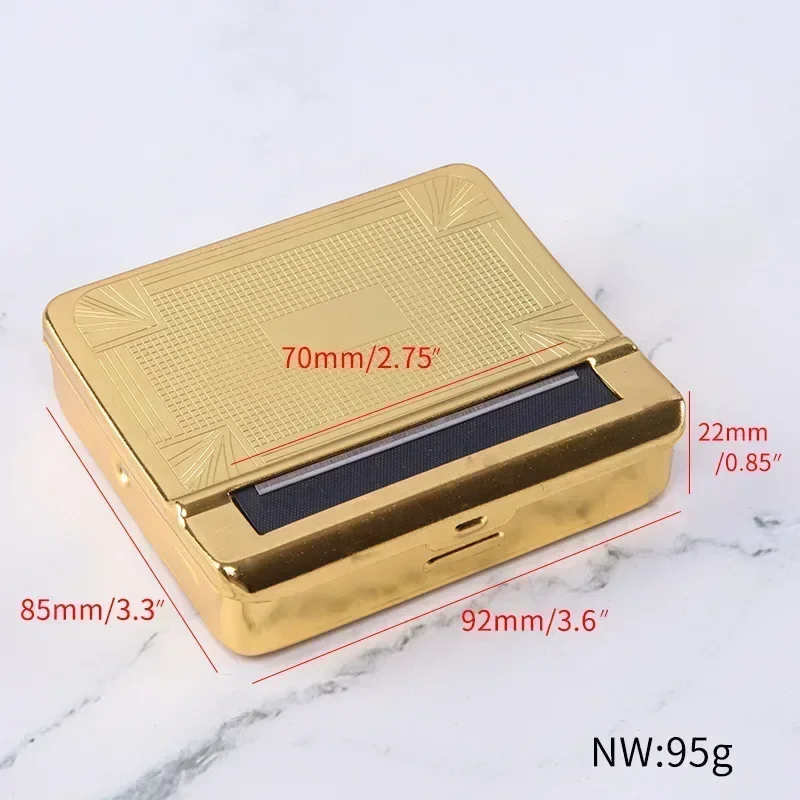 Compact Metal Cigarette Roller with Tobacco Storage - Portable Smoking Accessory