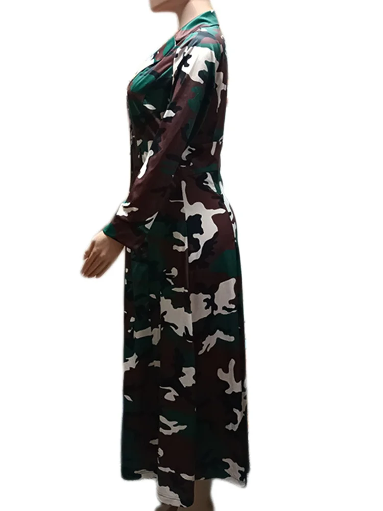 Wmstar Camouflage Trench Jacket Women Coat Out Streetwear Fashion Cool Long Style Top Fall Clothes Wholesale Dropshipping S-3XL