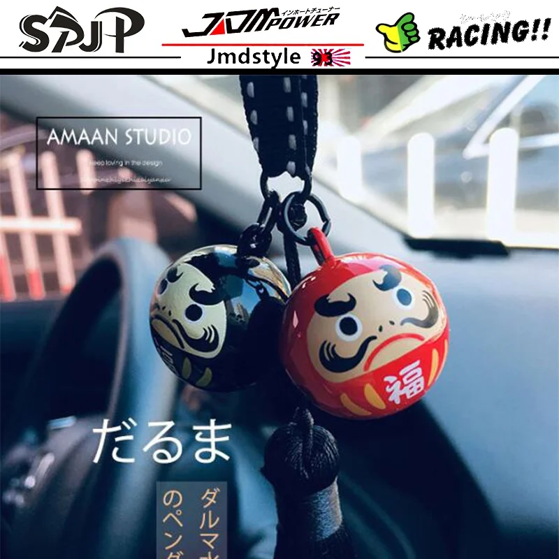 Japan JDM Lucky Keychain Bell Key Ring Fortune Cat Keyring Wealth Health Attraction Gift Shopping Bag Decoration Car Accessories 1