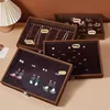 Walnut Wood Storage Box With Lid For Jewelry And Accessories Storing Bracelets Necklaces Rings Earrings Organizer Box 2