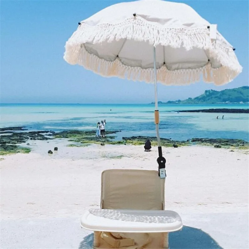 Stroller Sun Shade Umbrella Beach Sunscreen Anti Ultraviolet Umbrella Children's Outdoor Stroller Protective Photography Props